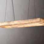 Rivage Veined Alabaster Rectangular Chandelier 54"
