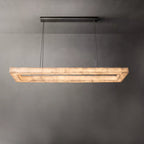 Rivage Veined Alabaster Rectangular Chandelier 72"