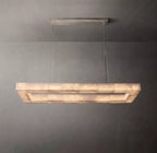 Rivage Veined Alabaster Rectangular Chandelier 72"