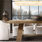 Rivage Veined Alabaster Rectangular Chandelier 72"