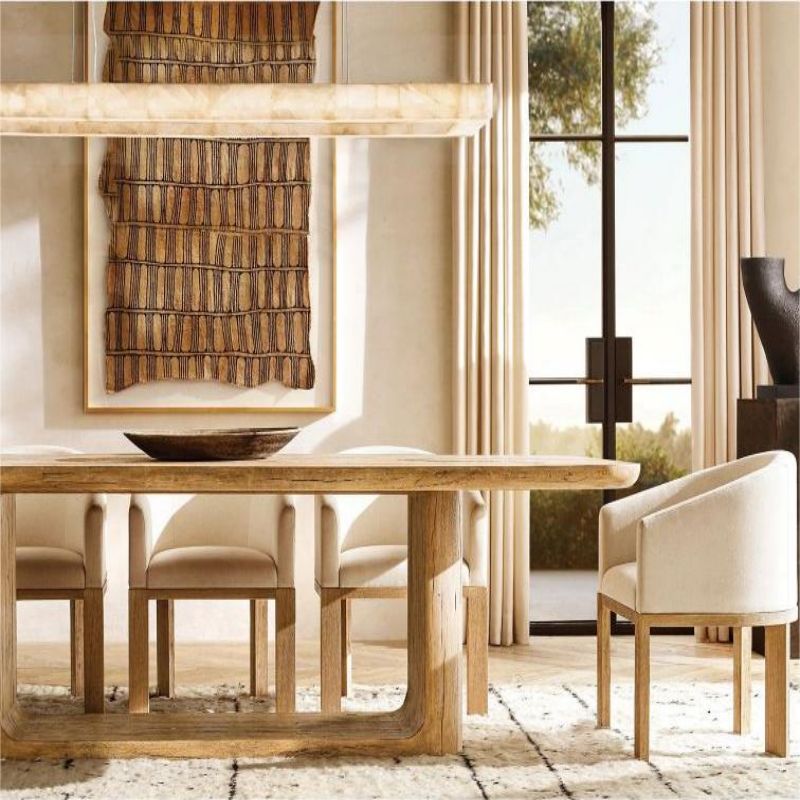 Rivage Veined Alabaster Rectangular Chandelier 72"
