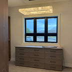 Rivage Veined Alabaster Rectangular Chandelier 54"