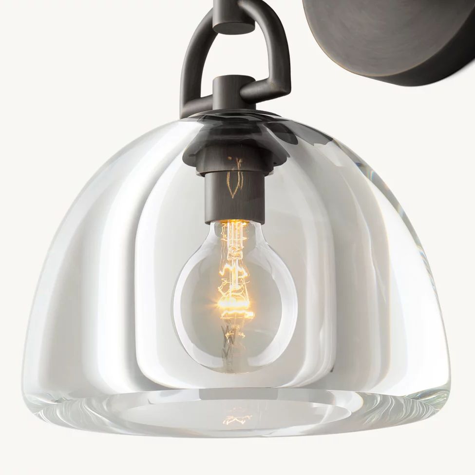 Botanist Crystal Dome Wall Sconce