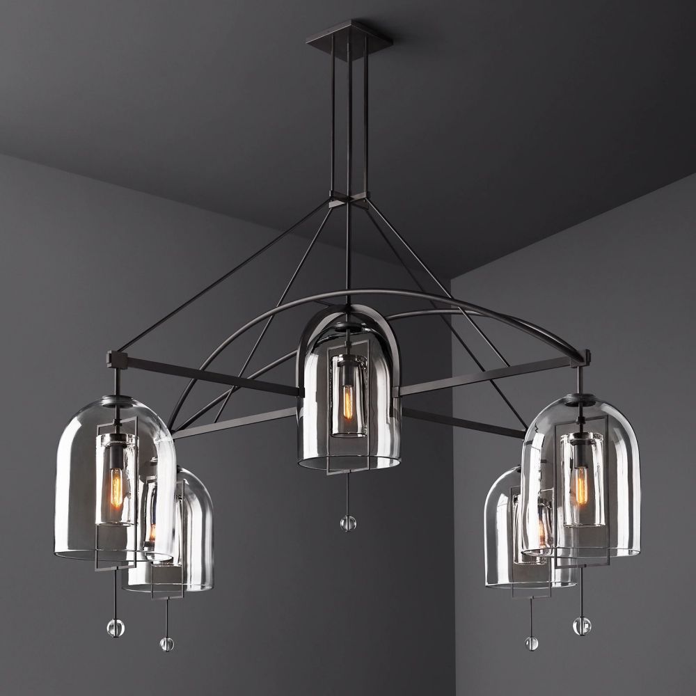 Fulcrum Blown Glass Round Chandelier 48"