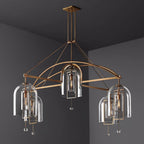 Fulcrum Blown Glass Round Chandelier 61"