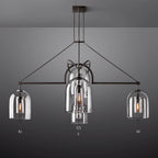 Fulcrum Blown Glass Round Chandelier 85"