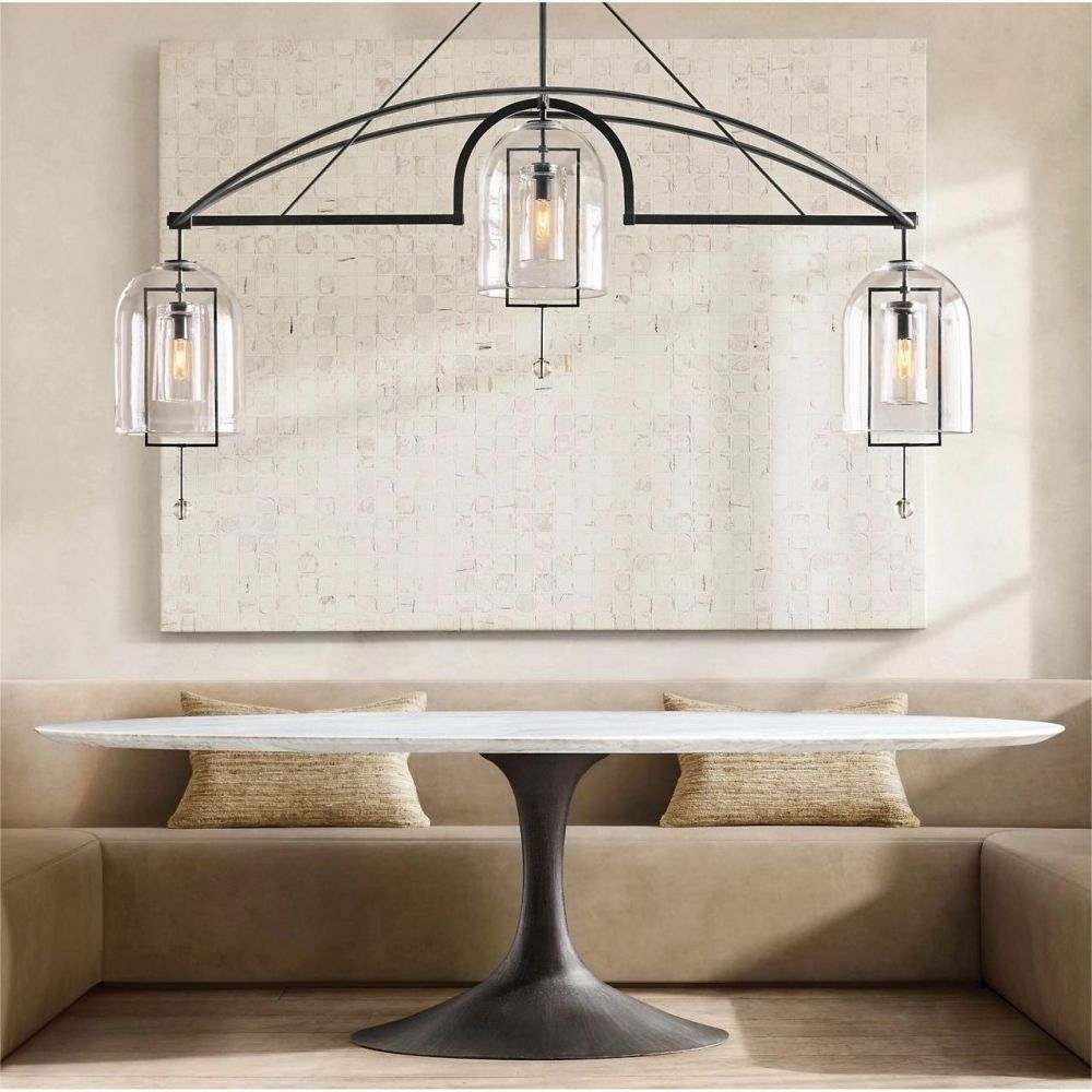Fulcrum Blown Glass Round Chandelier 48"