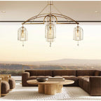 Fulcrum Blown Glass Round Chandelier 73"