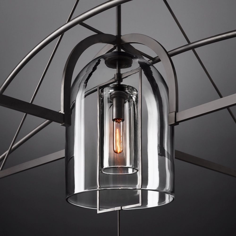 Fulcrum Blown Glass Round Chandelier 61"