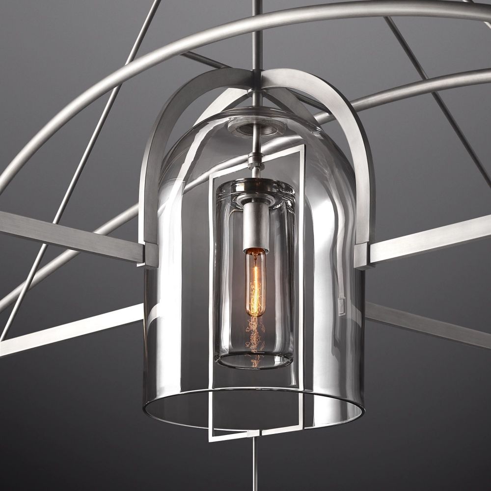 Fulcrum Blown Glass Round Chandelier 61"