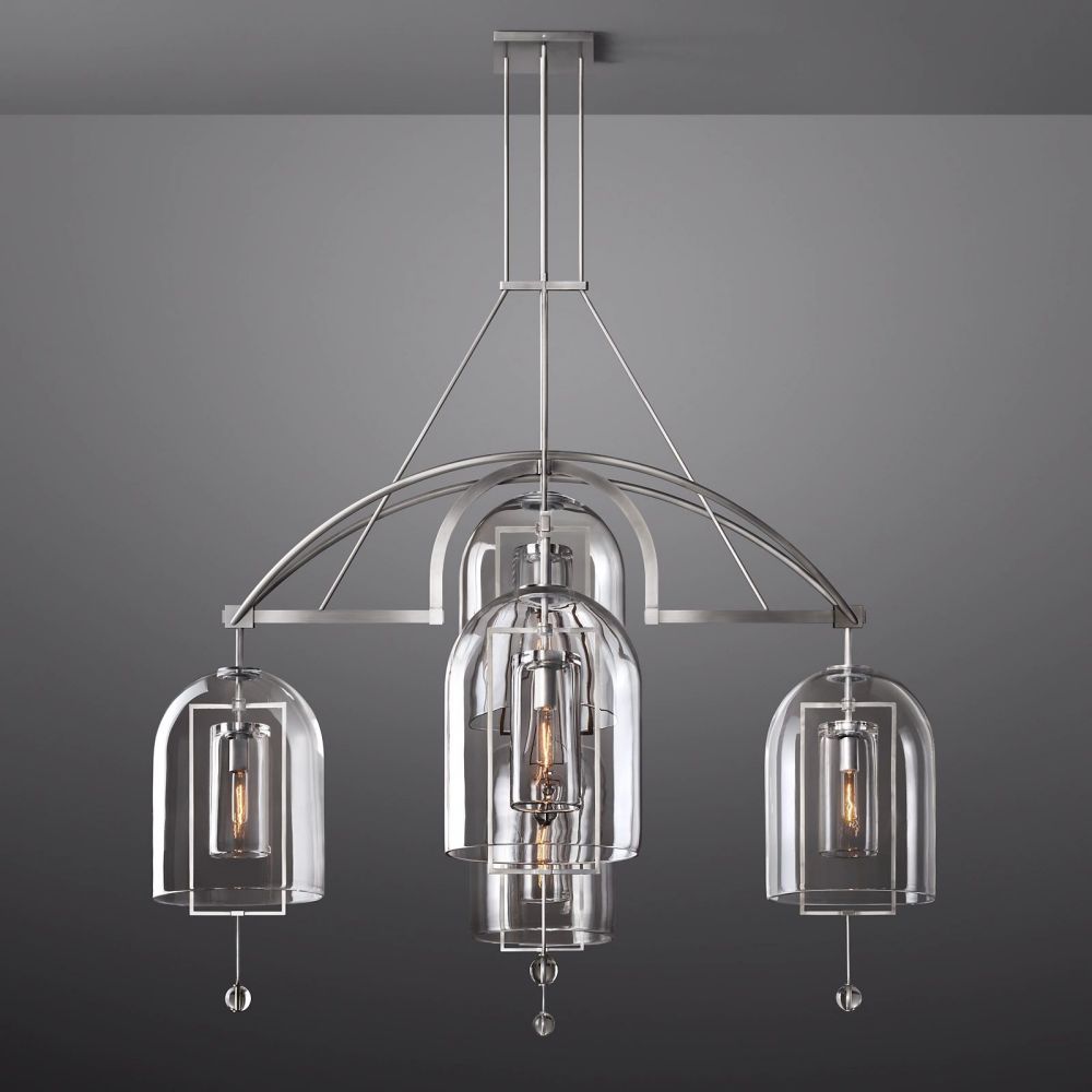 Fulcrum Blown Glass Round Chandelier 61"