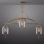 Fulcrum Blown Glass Linear Chandelier 85"