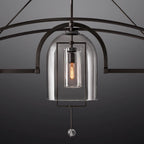 Fulcrum Blown Glass Linear Chandelier 85"