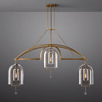 Fulcrum Blown Glass Linear Chandelier 73"