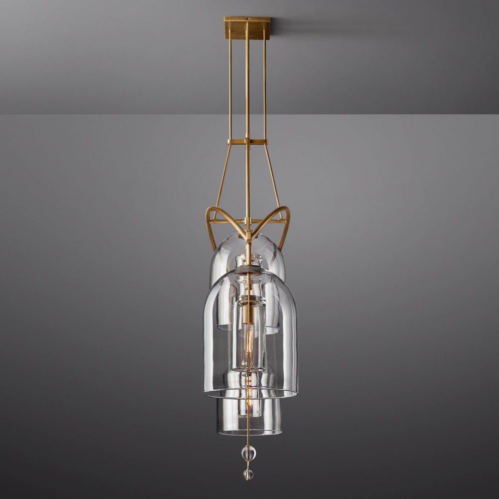 Fulcrum Blown Glass Linear Chandelier 60"