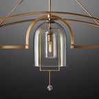 Fulcrum Blown Glass Linear Chandelier 48"