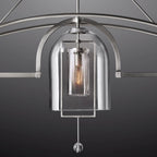 Fulcrum Blown Glass Linear Chandelier 60"
