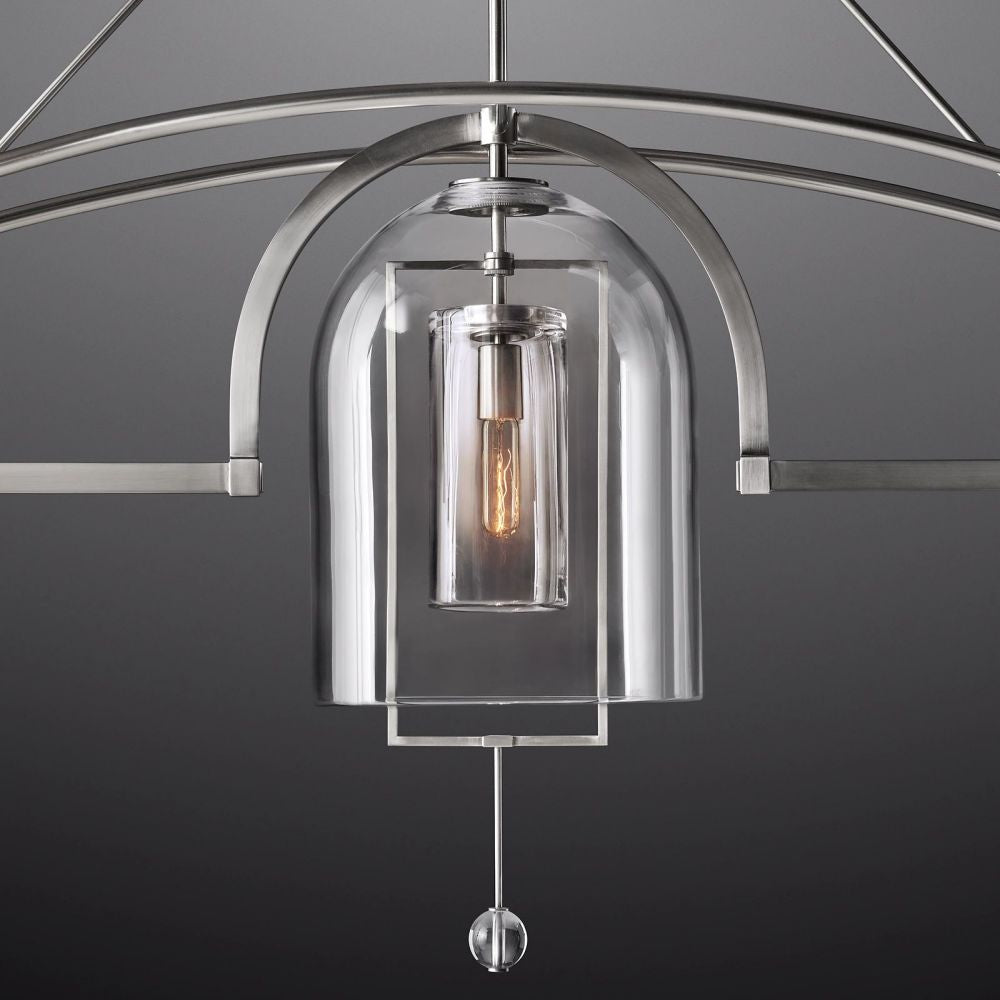 Fulcrum Blown Glass Linear Chandelier 60"