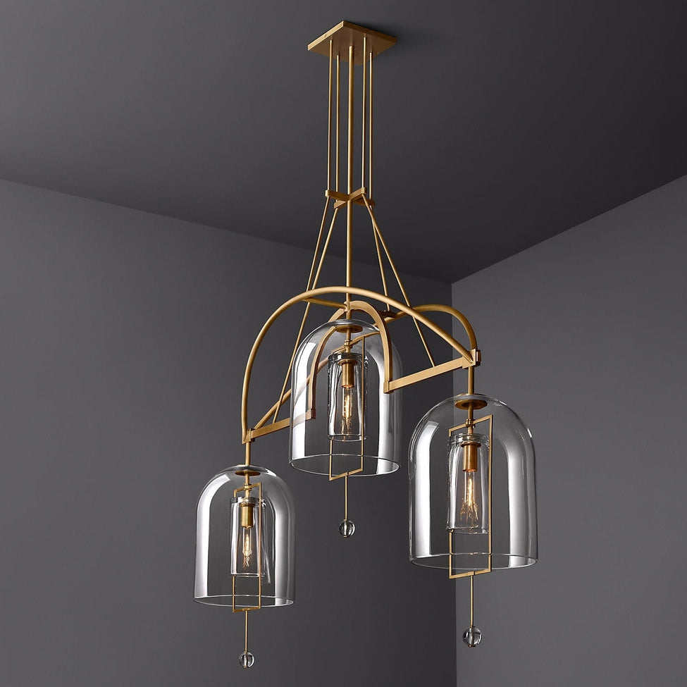 Fulcrum Blown Glass Linear Chandelier 48"