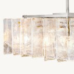 Lattice Module Glass Square Chandelier 37"