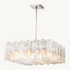 Lattice Module Glass Square Chandelier 37"