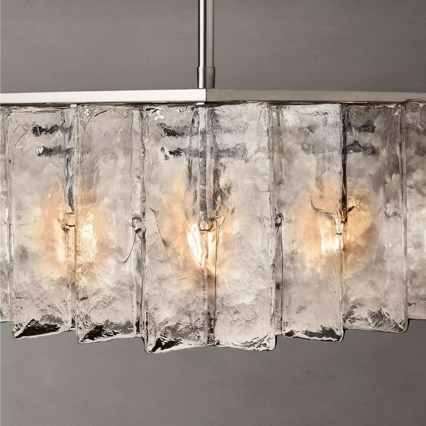 Lattice Module Glass Square Chandelier 37"