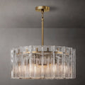 Lattice Module Glass Round Chandelier 37"