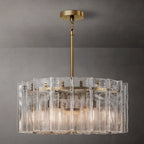 Lattice Module Glass Round Chandelier 37"