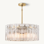 Lattice Module Glass Round Chandelier 37"