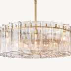 Lattice Module Glass Round Chandelier 48"