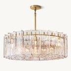 Lattice Module Glass Round Chandelier 48"