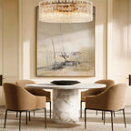 Lattice Module Glass Round Chandelier 37"