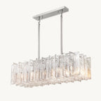 Lattice Module Glass Rectangular Chandelier 67"
