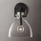Machinist Glass Cloche Wall Sconce