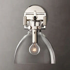 Machinist Glass Cloche Wall Sconce