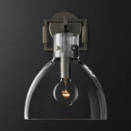 Machinist Glass Cloche Wall Sconce