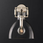 Machinist Glass Cloche Wall Sconce