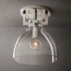 Machinist Glass Cloche Flush Mount