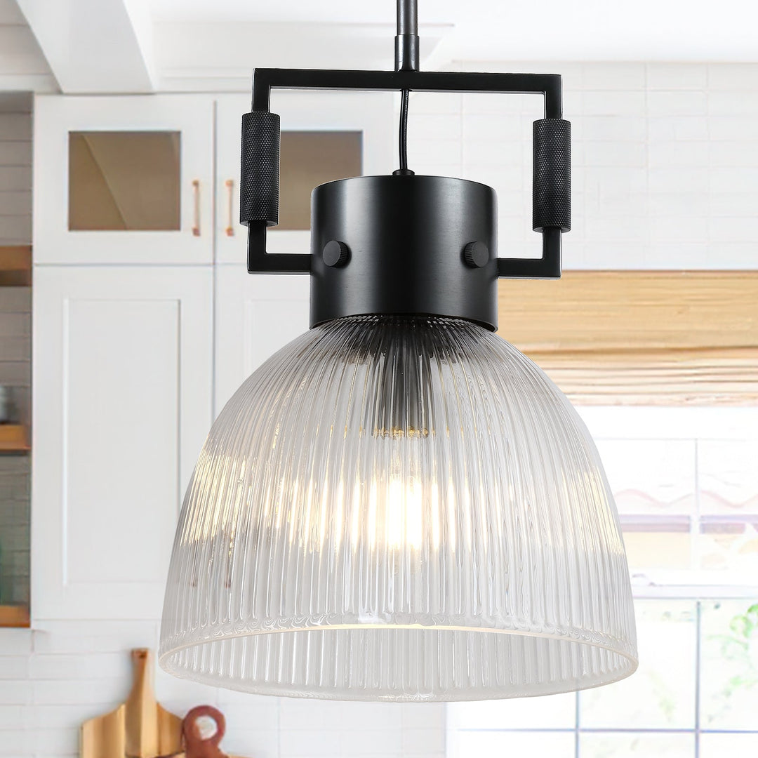 Machinist Prismatic Glass Pendant Light