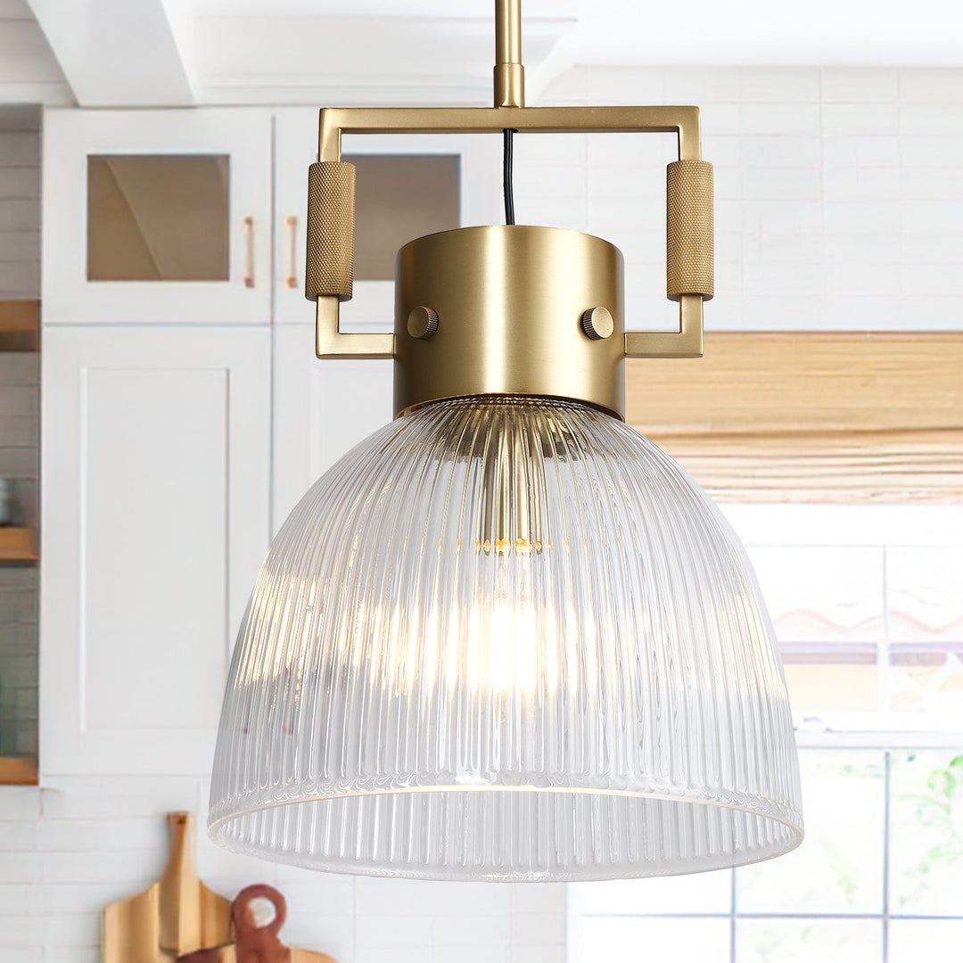 Machinist Prismatic Glass Pendant Light