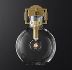 Machinist Glass Globe Wall Sconce