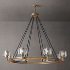 Demaret Sculpted Crystal Round Chandelier 48"