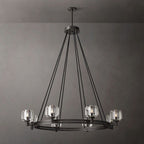 Demaret Sculpted Crystal Round Chandelier 48"
