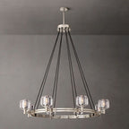 Demaret Sculpted Crystal Round Chandelier 48"