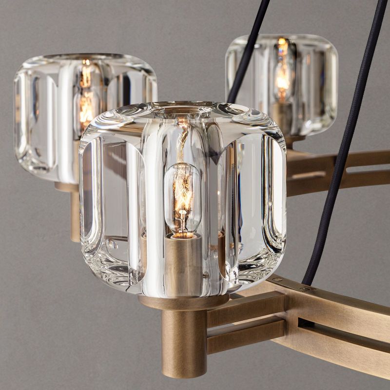 Demaret Sculpted Crystal Round Chandelier 48"