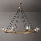 Demaret Sculpted Crystal Round Chandelier 60"