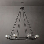 Demaret Sculpted Crystal Round Chandelier 60"