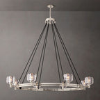 Demaret Sculpted Crystal Round Chandelier 60"