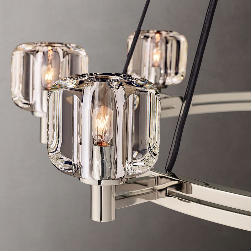 Demaret Sculpted Crystal Round Chandelier 60"
