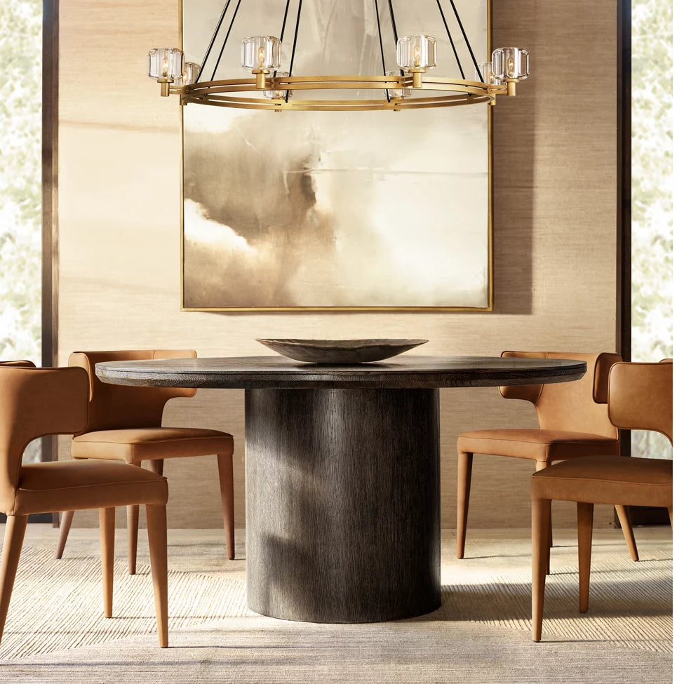 Demaret Sculpted Crystal Round Chandelier 48"